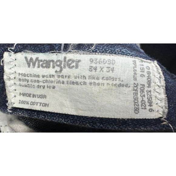Wrangler 936DBD Men's Regular Fit Straight Leg Western Blue Jeans - Size 33x33 - Picture 6 of 6